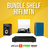 Set HIFI Shelf MTN Walnut - JBL L52 Classic, Arcam A5, Rega P1, SoundLogic Cables Banana 3m